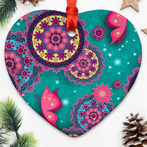 Floral Pattern, Abstract, Colorful, Flow Ornament (Heart) from ArtsNow.com Front