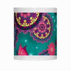 Floral Pattern, Abstract, Colorful, Flow White Mug from ArtsNow.com Center