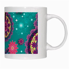 Floral Pattern, Abstract, Colorful, Flow White Mug from ArtsNow.com Right