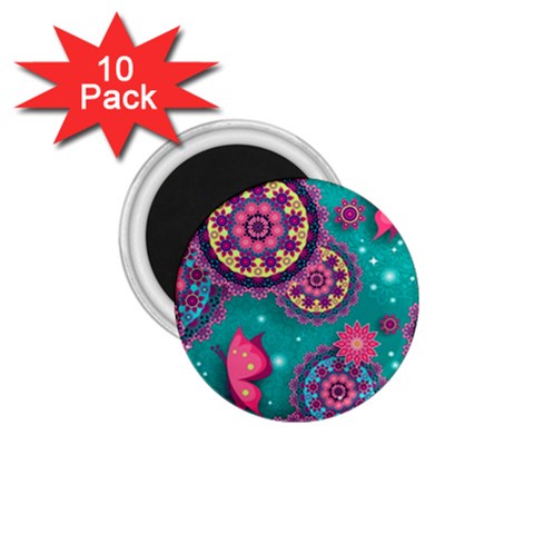 Floral Pattern, Abstract, Colorful, Flow 1.75  Magnets (10 pack)  from ArtsNow.com Front