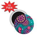 Floral Pattern, Abstract, Colorful, Flow 1.75  Magnets (10 pack) 