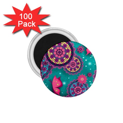 Floral Pattern, Abstract, Colorful, Flow 1.75  Magnets (100 pack)  from ArtsNow.com Front