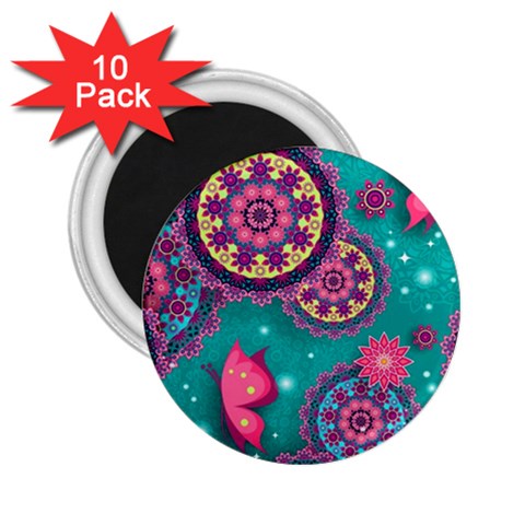 Floral Pattern, Abstract, Colorful, Flow 2.25  Magnets (10 pack)  from ArtsNow.com Front