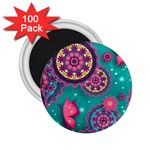 Floral Pattern, Abstract, Colorful, Flow 2.25  Magnets (100 pack) 