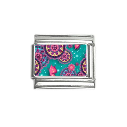 Floral Pattern, Abstract, Colorful, Flow Italian Charm (9mm) from ArtsNow.com Front