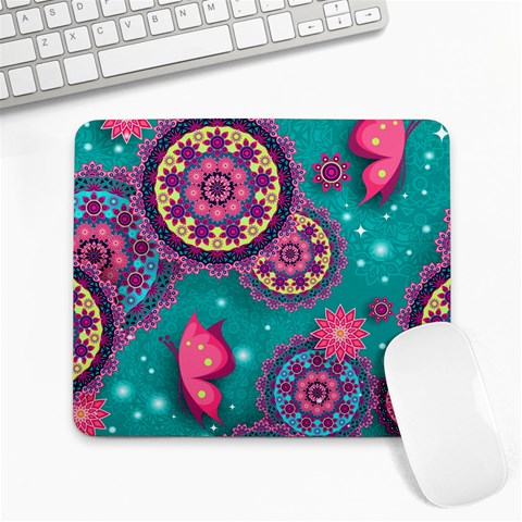 Floral Pattern, Abstract, Colorful, Flow Large Mousepad from ArtsNow.com Front