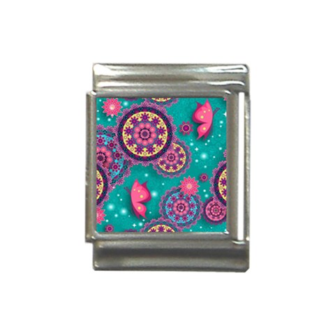 Floral Pattern, Abstract, Colorful, Flow Italian Charm (13mm) from ArtsNow.com Front