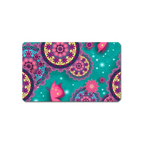 Floral Pattern, Abstract, Colorful, Flow Magnet (Name Card) from ArtsNow.com Front