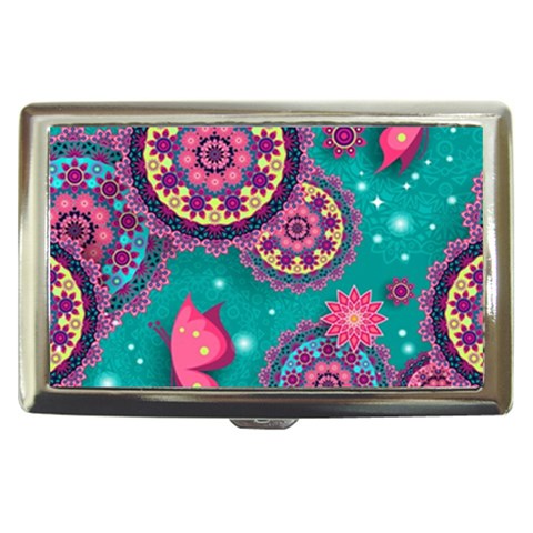 Floral Pattern, Abstract, Colorful, Flow Cigarette Money Case from ArtsNow.com Front