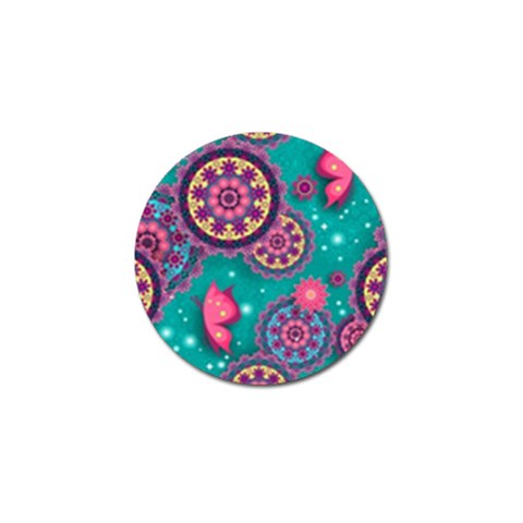 Floral Pattern, Abstract, Colorful, Flow Golf Ball Marker from ArtsNow.com Front