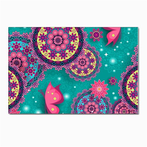 Floral Pattern, Abstract, Colorful, Flow Postcard 4 x 6  (Pkg of 10) from ArtsNow.com Front