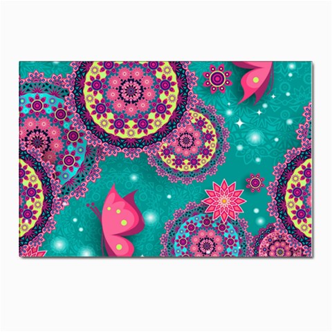 Floral Pattern, Abstract, Colorful, Flow Postcards 5  x 7  (Pkg of 10) from ArtsNow.com Front