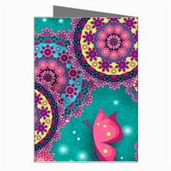 Floral Pattern, Abstract, Colorful, Flow Greeting Card from ArtsNow.com Right