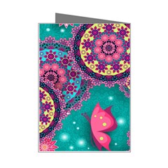 Floral Pattern, Abstract, Colorful, Flow Mini Greeting Card from ArtsNow.com Right