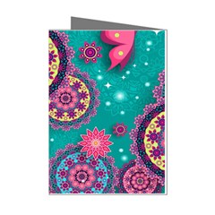 Floral Pattern, Abstract, Colorful, Flow Mini Greeting Cards (Pkg of 8) from ArtsNow.com Left