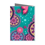 Floral Pattern, Abstract, Colorful, Flow Mini Greeting Cards (Pkg of 8)