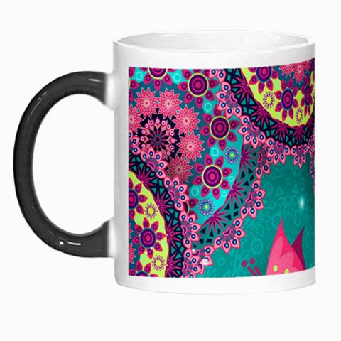 Floral Pattern, Abstract, Colorful, Flow Morph Mug from ArtsNow.com Left