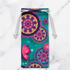 Floral Pattern, Abstract, Colorful, Flow Jewelry Bag from ArtsNow.com Front