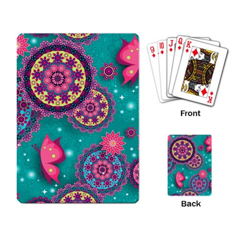 Floral Pattern, Abstract, Colorful, Flow Playing Cards Single Design (Rectangle) from ArtsNow.com Back