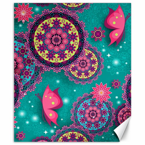 Floral Pattern, Abstract, Colorful, Flow Canvas 8  x 10  from ArtsNow.com 8.15 x9.66  Canvas - 1