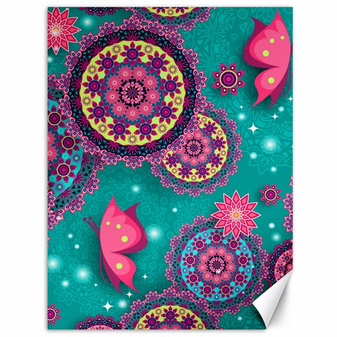 Floral Pattern, Abstract, Colorful, Flow Canvas 36  x 48  from ArtsNow.com 35.26 x46.15  Canvas - 1