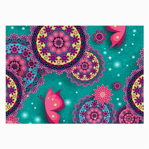 Floral Pattern, Abstract, Colorful, Flow Large Glasses Cloth from ArtsNow.com Front