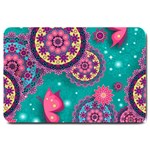 Floral Pattern, Abstract, Colorful, Flow Large Doormat