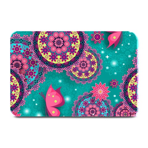 Floral Pattern, Abstract, Colorful, Flow Plate Mats from ArtsNow.com 18 x12  Plate Mat