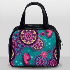 Floral Pattern, Abstract, Colorful, Flow Classic Handbag (Two Sides) from ArtsNow.com Front