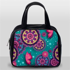 Floral Pattern, Abstract, Colorful, Flow Classic Handbag (Two Sides) from ArtsNow.com Back