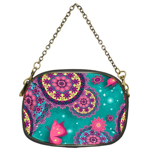 Floral Pattern, Abstract, Colorful, Flow Chain Purse (One Side) from ArtsNow.com Front