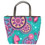 Floral Pattern, Abstract, Colorful, Flow Bucket Bag