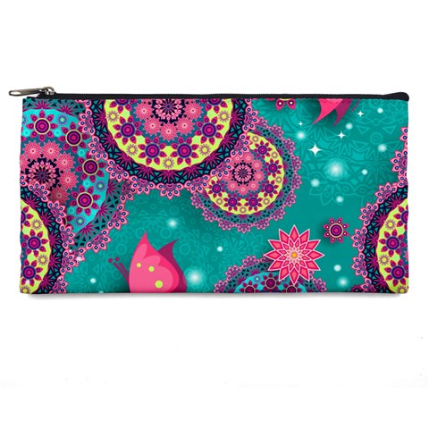 Floral Pattern, Abstract, Colorful, Flow Pencil Case from ArtsNow.com Front