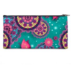 Floral Pattern, Abstract, Colorful, Flow Pencil Case from ArtsNow.com Back