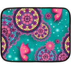 Floral Pattern, Abstract, Colorful, Flow Two Sides Fleece Blanket (Mini) from ArtsNow.com 35 x27  Blanket Front