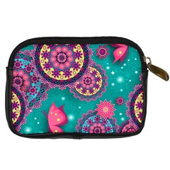 Floral Pattern, Abstract, Colorful, Flow Digital Camera Leather Case from ArtsNow.com Back