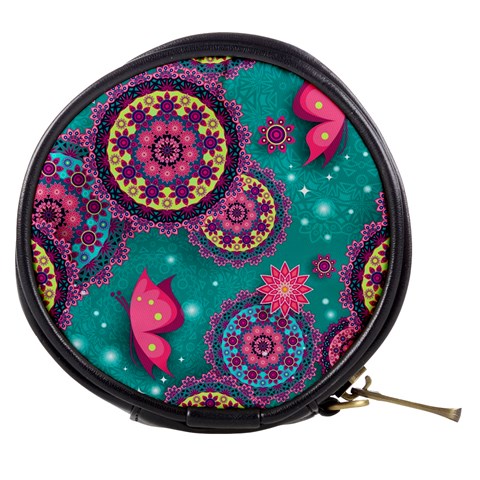 Floral Pattern, Abstract, Colorful, Flow Mini Makeup Bag from ArtsNow.com Front