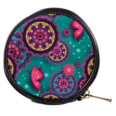 Floral Pattern, Abstract, Colorful, Flow Mini Makeup Bag from ArtsNow.com Front