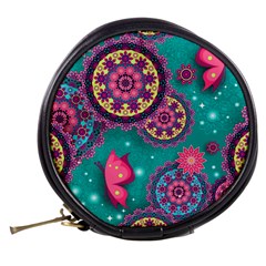 Floral Pattern, Abstract, Colorful, Flow Mini Makeup Bag from ArtsNow.com Back