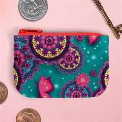 Floral Pattern, Abstract, Colorful, Flow Mini Coin Purse from ArtsNow.com Front