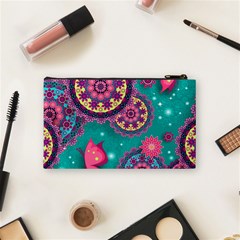 Floral Pattern, Abstract, Colorful, Flow Cosmetic Bag (Small) from ArtsNow.com Back