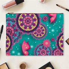 Floral Pattern, Abstract, Colorful, Flow Cosmetic Bag (XL) from ArtsNow.com Front