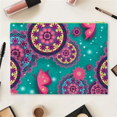 Floral Pattern, Abstract, Colorful, Flow Cosmetic Bag (XL) from ArtsNow.com Back