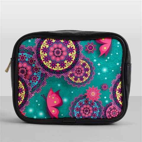 Floral Pattern, Abstract, Colorful, Flow Mini Toiletries Bag (One Side) from ArtsNow.com Front