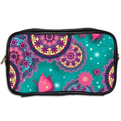 Floral Pattern, Abstract, Colorful, Flow Toiletries Bag (Two Sides) from ArtsNow.com Back