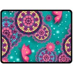 Floral Pattern, Abstract, Colorful, Flow Fleece Blanket (Large)