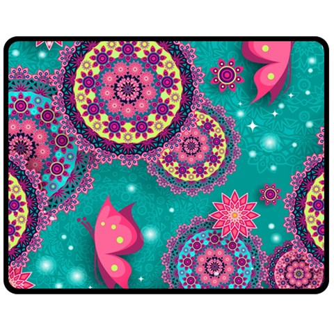 Floral Pattern, Abstract, Colorful, Flow Fleece Blanket (Medium) from ArtsNow.com 60 x50  Blanket Front