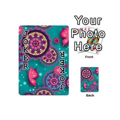 Floral Pattern, Abstract, Colorful, Flow Playing Cards 54 Designs (Mini) from ArtsNow.com Front - Joker1