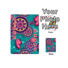 Floral Pattern, Abstract, Colorful, Flow Playing Cards 54 Designs (Mini) from ArtsNow.com Front - Joker2