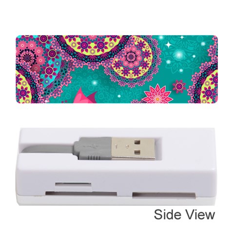 Floral Pattern, Abstract, Colorful, Flow Memory Card Reader (Stick) from ArtsNow.com Front